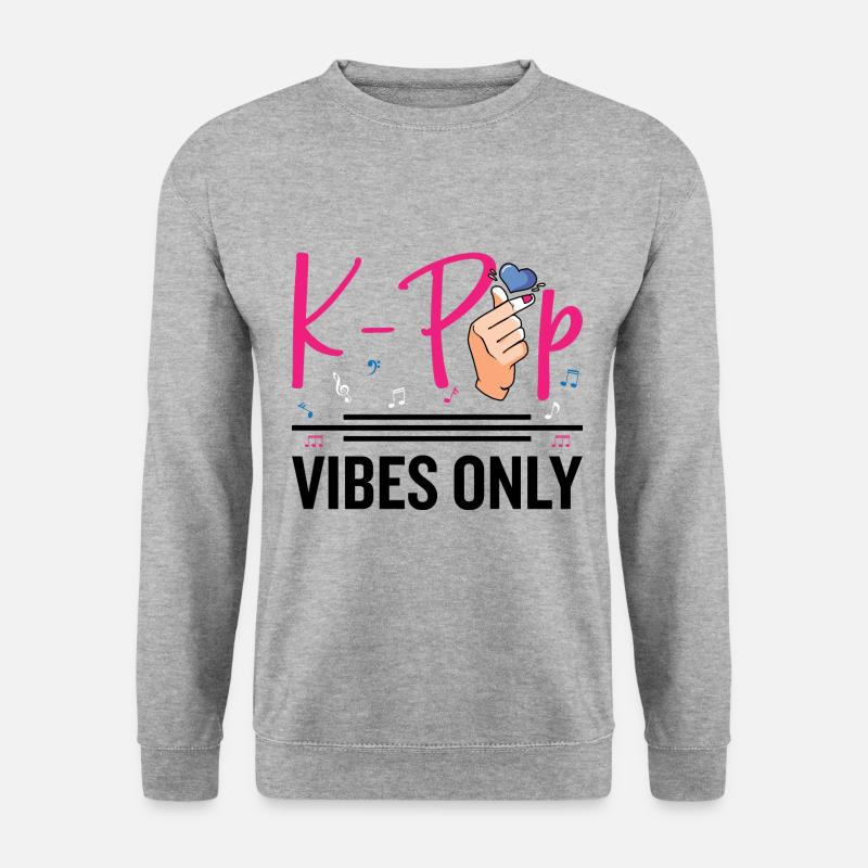 Nur K-Pop-Vibes - Unisex Pullover - Weißgrau meliert