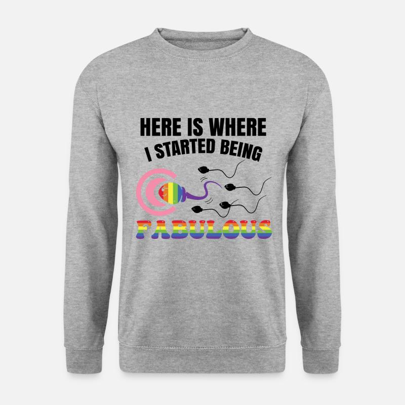 Lustige LGBT Gay Pride - Unisex Pullover - Weißgrau meliert