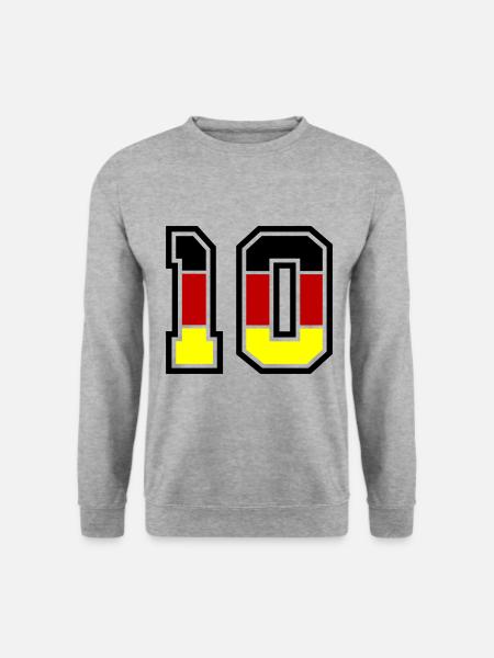 10 Zahl symbol Germany - Unisex Pullover - Weißgrau meliert