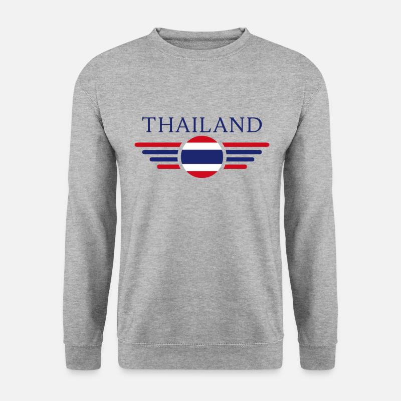 Thailand - Unisex Pullover - Weißgrau meliert