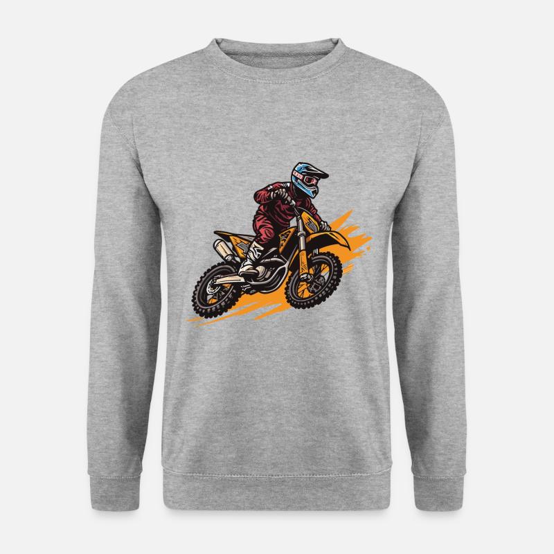 Motocross Sport - Unisex Pullover - Weißgrau meliert