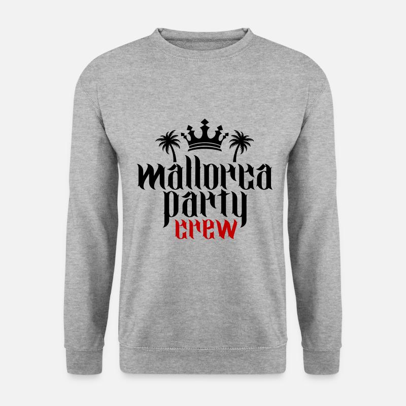Mallorca Party Crew - Unisex Pullover - Weißgrau meliert