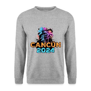 Cancun 2024 Tour - Unisex Sweatshirt - salt & pepper - Front - Alina (178cm) & Michal (187cm)