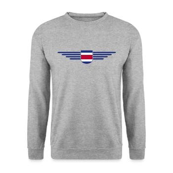 Costa Rica T-Shirt – Pura Vida Style - Unisex Sweatshirt - salt & pepper - Front - Alina (178cm) & Michal (187cm)