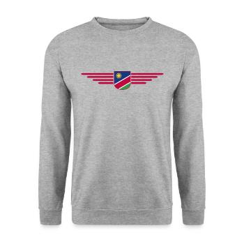 Namibia T-Shirt for Fans and Travelers - Unisex Sweatshirt - salt & pepper - Front - Alina (178cm) & Michal (187cm)