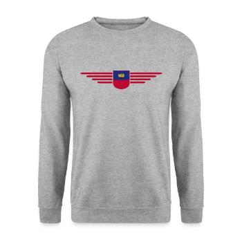 Conception de t-shirt Liechtenstein pour les fans - Sweat-shirt Unisexe - gris chiné - Devant - Alina (178cm) & Michal (187cm)