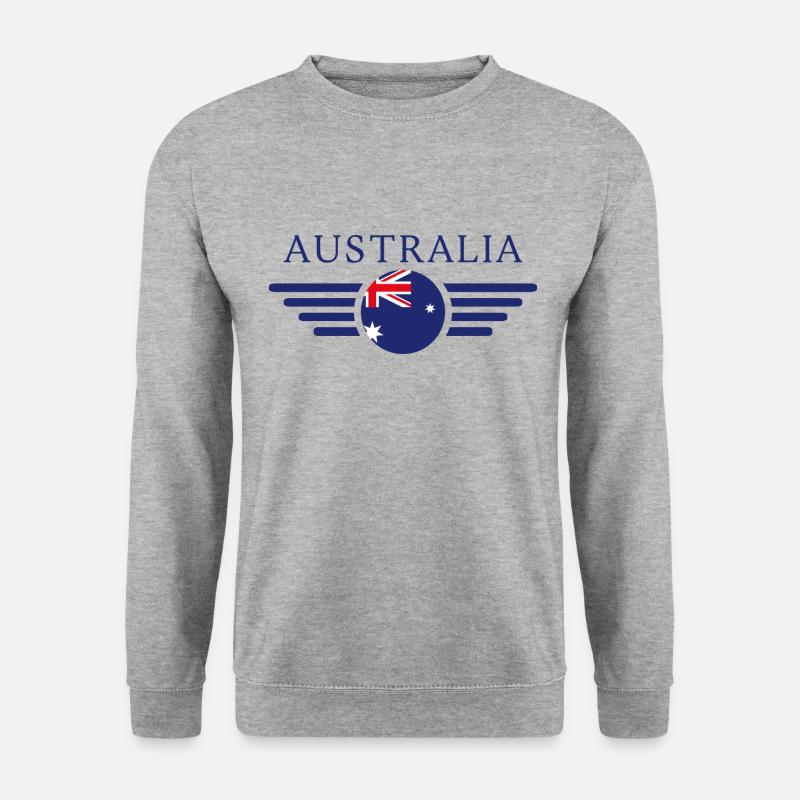 Australien - Unisex Pullover - Weißgrau meliert