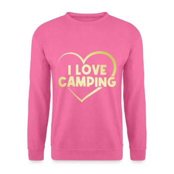 Ich liebe Camping Herz - Unisex Pullover - Pink - Vorne