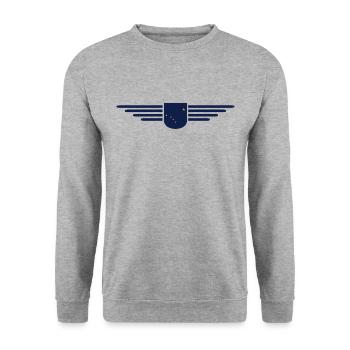 Alaska Fan T-Shirt – USA-Style - Unisex Pullover - Weißgrau meliert - Vorne - Alina (178cm) & Michal (187cm)