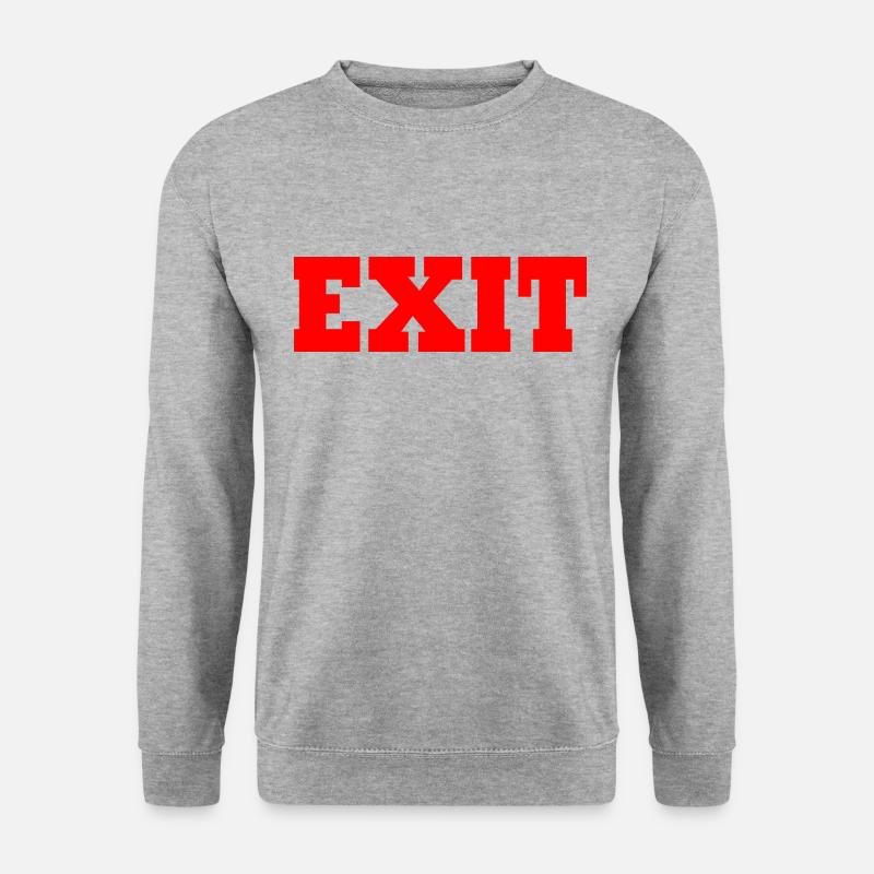Exit - Unisex Pullover - Weißgrau meliert