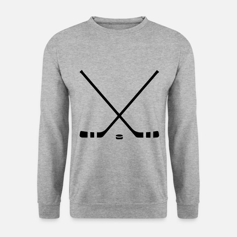 Eishockey hockeyschläger - Unisex Pullover - Weißgrau meliert