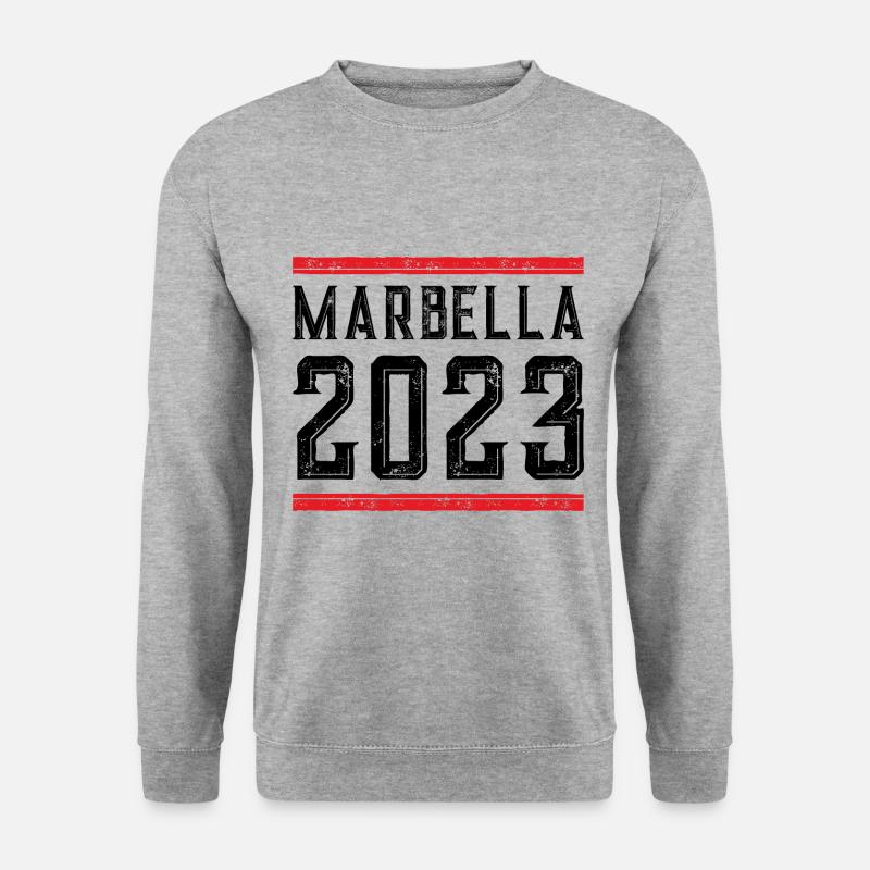 Marbella 2023 - Unisex Pullover - Weißgrau meliert