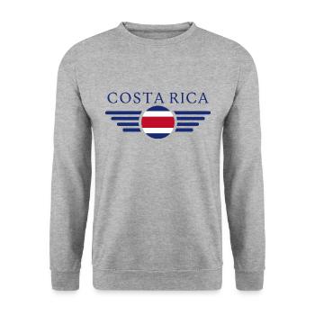 Ich liebe Costa Rica - Unisex Pullover - Weißgrau meliert - Vorne - Alina (178cm) & Michal (187cm)