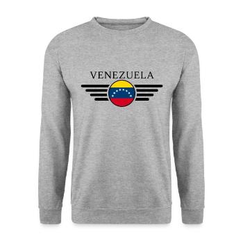 Venezuela Style Design T-Shirt - Sweat-shirt Unisexe - gris chiné - Devant - Alina (178cm) & Michal (187cm)