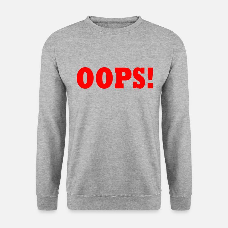 Oops - Unisex Pullover - Weißgrau meliert