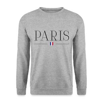 France Paris - Unisex Sweatshirt - salt & pepper - Front - Alina (178cm) & Michal (187cm)