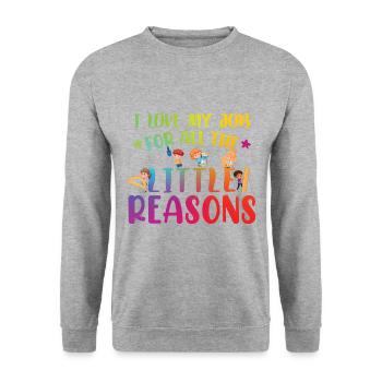 Cute Kindergarten Teacher Gifts & Apparel - Unisex Sweatshirt - salt & pepper - Front - Alina (178cm) & Michal (187cm)