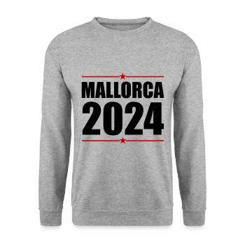 Mallorca 2024 Holidays - Unisex Sweatshirt - salt & pepper - Front - Alina (178cm) & Michal (187cm)