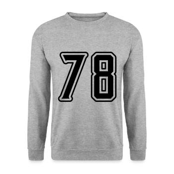Symbole numérique 78 - Sweat-shirt Unisexe - gris chiné - Devant - Alina (178cm) & Michal (187cm)