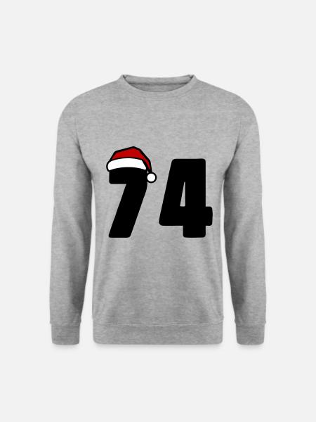 74 Numéro Noël - Sweat-shirt Unisexe - gris chiné