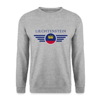T-shirt style liechtensteinois - Sweat-shirt Unisexe - gris chiné - Devant - Alina (178cm) & Michal (187cm)
