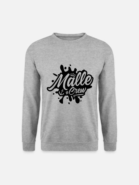 Malle Crew - Unisex Pullover - Weißgrau meliert