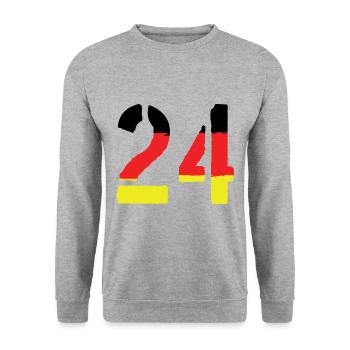 24 symbole de chiffres Allemagne - Sweat-shirt Unisexe - gris chiné - Devant - Alina (178cm) & Michal (187cm)