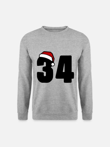 34 Numéro Noël - Sweat-shirt Unisexe - gris chiné