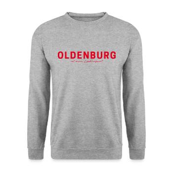 Oldenburg T-Shirt – Perfekt für Fans - Unisex Pullover - Weißgrau meliert - Vorne - Alina (178cm) & Michal (187cm)