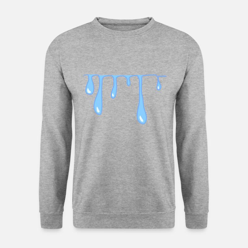 water drops slime line pattern - Unisex Sweatshirt - salt & pepper