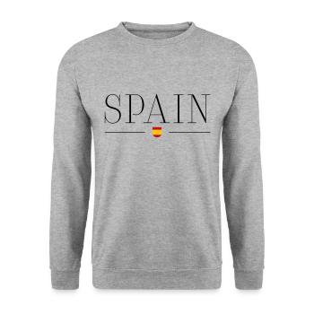 Spain - Unisex Sweatshirt - salt & pepper - Front - Alina (178cm) & Michal (187cm)