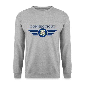 Connecticut - Unisex Pullover - Weißgrau meliert - Vorne - Alina (178cm) & Michal (187cm)
