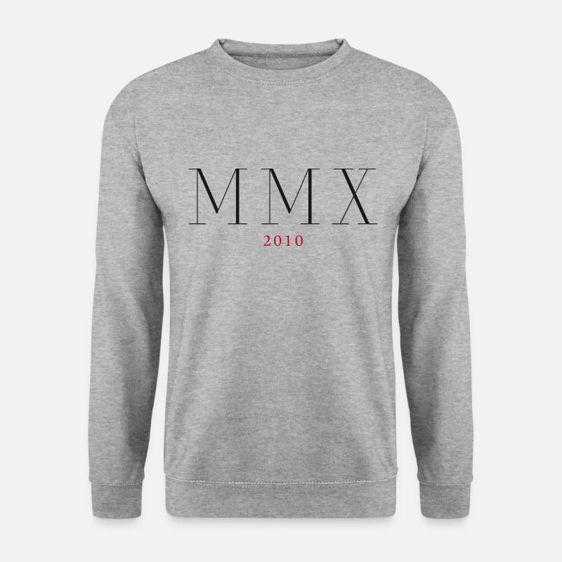 Geburtsjahr Geburtstag Born In - Made in 2010 - Unisex Pullover - Weißgrau meliert