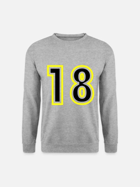 18 Number College - Unisex Sweatshirt - salt & pepper