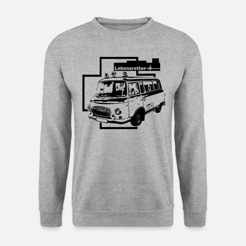 Barkas B1000 Krankenwagen - Unisex Pullover - Weißgrau meliert
