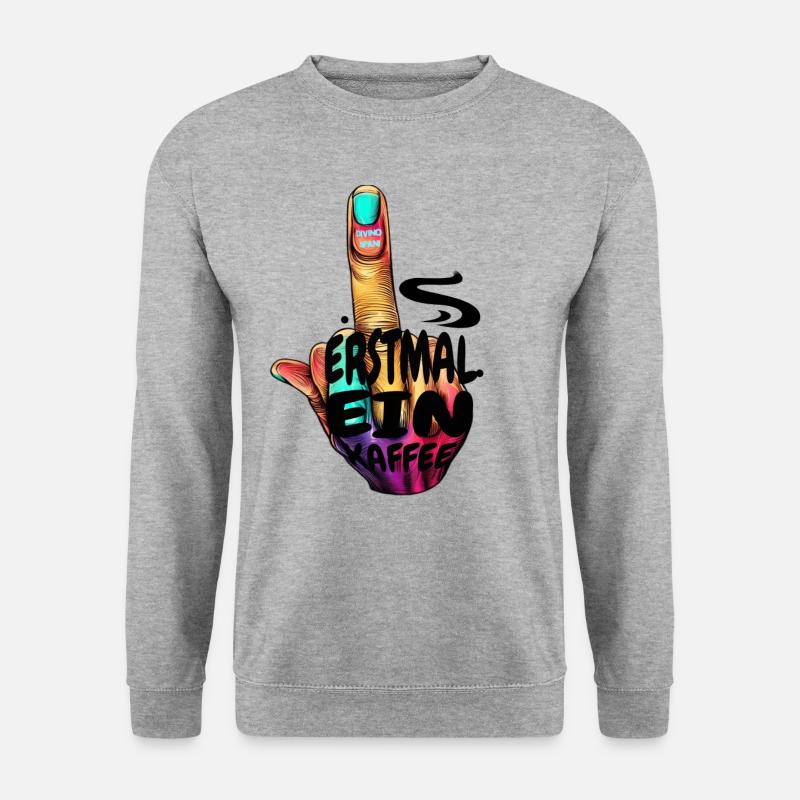 Morgenmuffel - Unisex Pullover - Weißgrau meliert