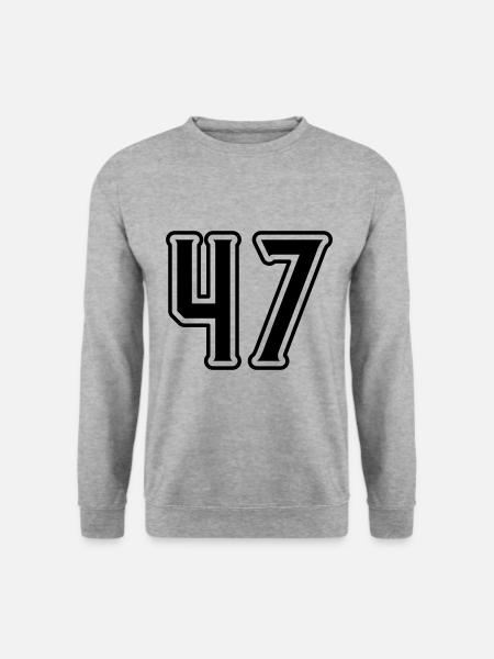 47 Symbole numérique - Sweat-shirt Unisexe - gris chiné