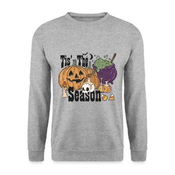 Horror Magic Magic Halloween T-Shirt Gift - Unisex Sweatshirt - salt & pepper - Front - Alina (178cm) & Michal (187cm)