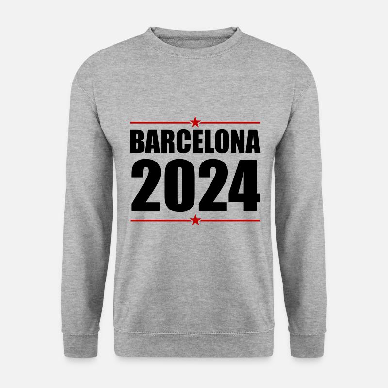 Barcelone 2024 - Sweat-shirt Unisexe - gris chiné