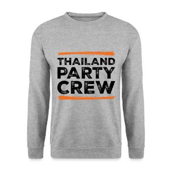 Thailand Party Crew - Unisex Pullover - Weißgrau meliert - Vorne - Alina (178cm) & Michal (187cm)