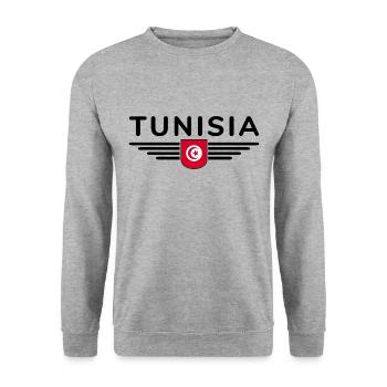 Tunisia Design – For Culture Fans - Unisex Sweatshirt - salt & pepper - Front - Alina (178cm) & Michal (187cm)