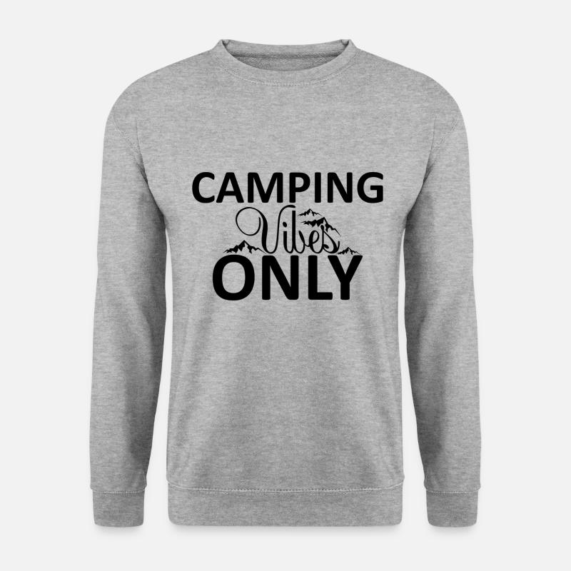 Camping Vibes Only - Unisex Pullover - Weißgrau meliert