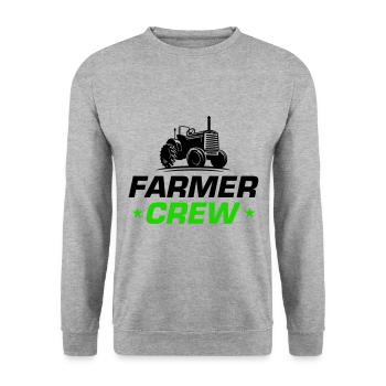 Tracteur Bauer Farmer Crew - Sweat-shirt Unisexe - gris chiné - Devant - Alina (178cm) & Michal (187cm)