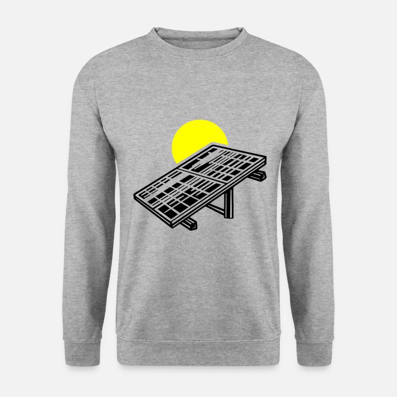 Solar Energie Panele - Unisex Pullover - Weißgrau meliert