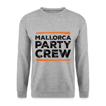 Mallorca Party Crew - Unisex Pullover - Weißgrau meliert - Vorne - Alina (178cm) & Michal (187cm)