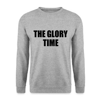 The glory time - Unisex Sweatshirt - salt & pepper - Front - Alina (178cm) & Michal (187cm)
