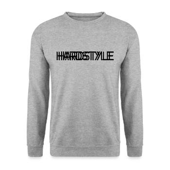 Hardstyle - Rawstyle - Hardstyler Gift merch - Unisex Sweatshirt - salt & pepper - Front - Alina (178cm) & Michal (187cm)
