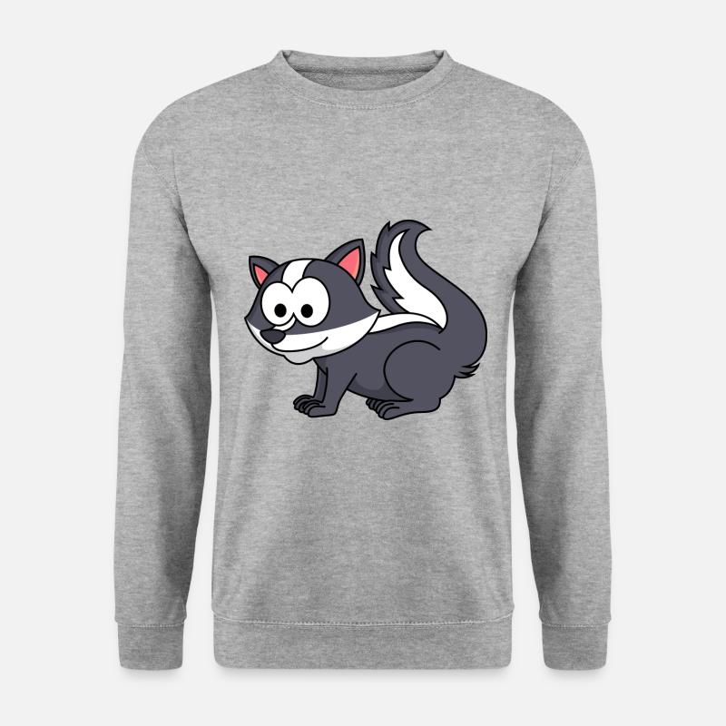 Stinker Comic Tier - Unisex Pullover - Weißgrau meliert