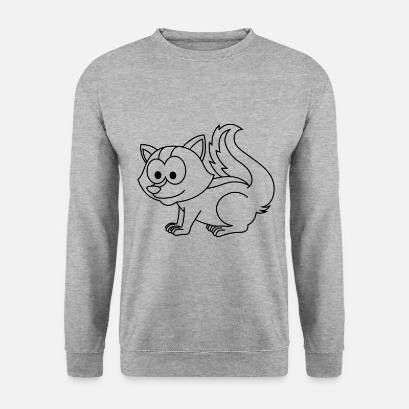 Stinker Comic Tier - Unisex Pullover - Weißgrau meliert
