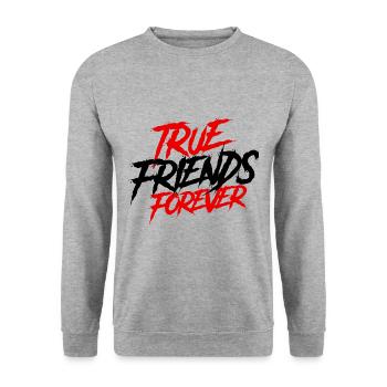 Best friends forever - Unisex Sweatshirt - salt & pepper - Front - Alina (178cm) & Michal (187cm)
